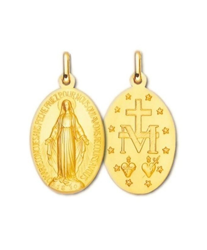 Médaille Vierge Miraculeuse Plaquée Or - La Bonne Nouvelle - Bijou Religieux Catholique
